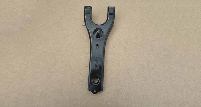 Clutch disengages fork assembly