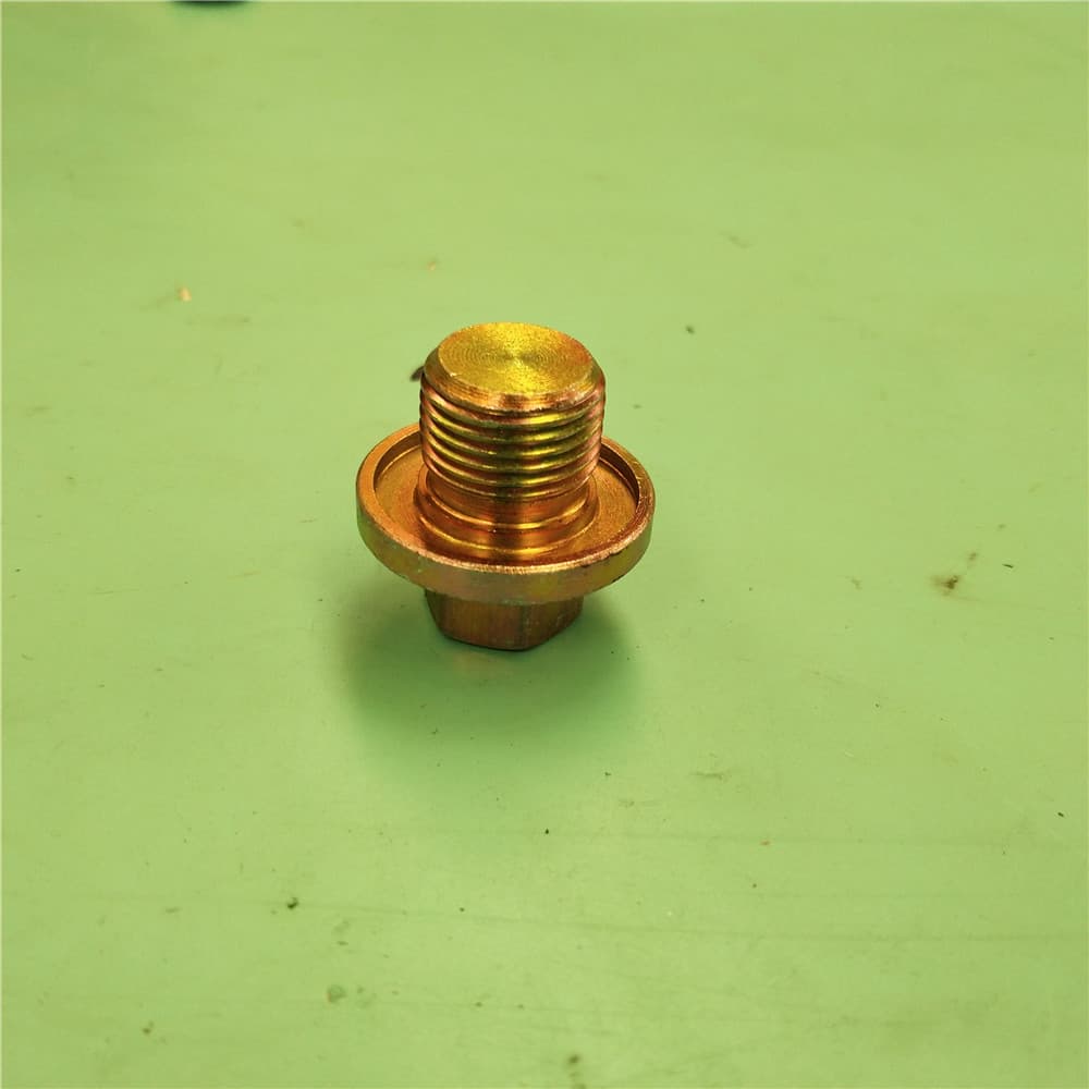 Engine oil pan oil drain plug