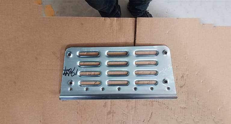 Lower left pedal anti-skid