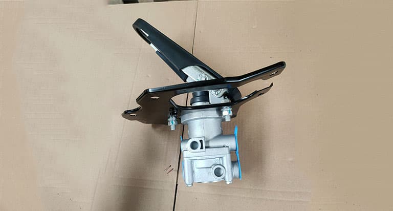 Brake valve with pedal assembly