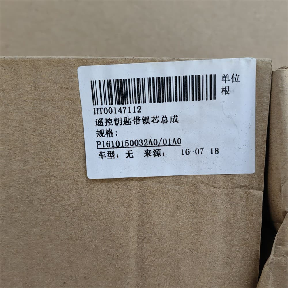 Control key with lock cylinder assembly